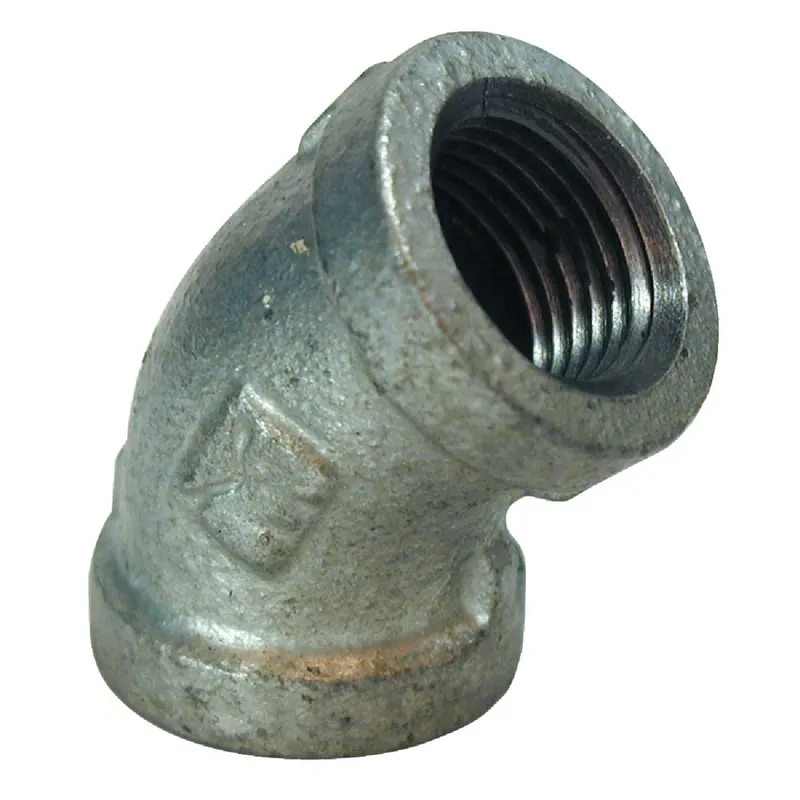 1/8 In. 45 Degree Galvanized Malleable Iron Elbow Fitting