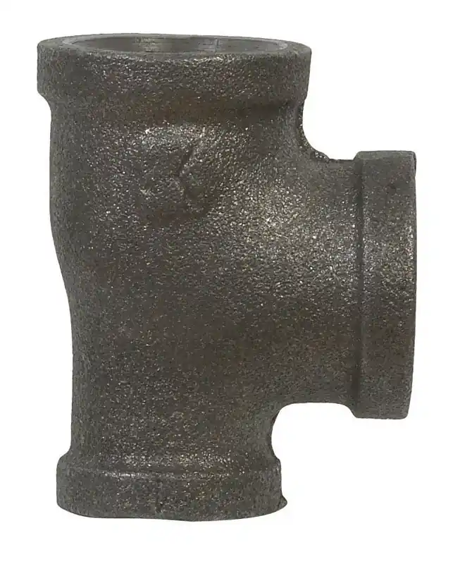 3/4 In. X 1/2 In. X 3/4 In. Reducing Malleable Black Iron Tee
