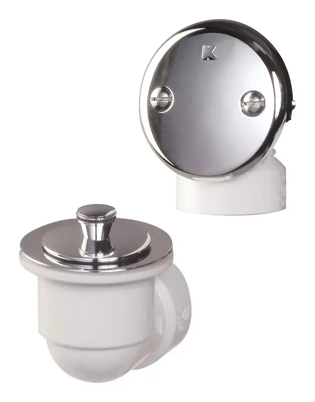 1-1/2 In. Diameter Polished Chrome Pvc Bath Drain With Roller Ball Style