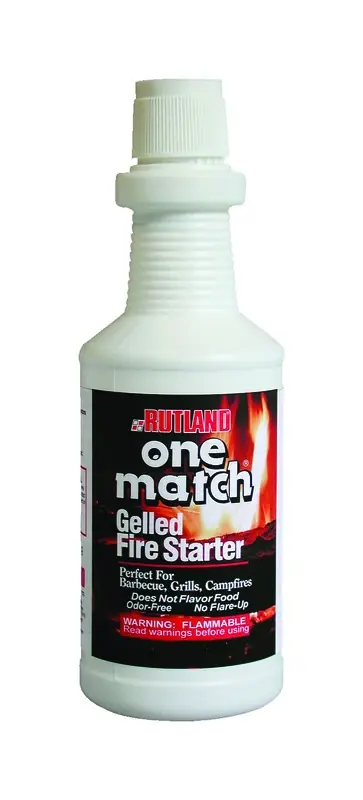 One Match Gelled Alcohol Fire Starter 32 Oz - 10 Minute Burn Time