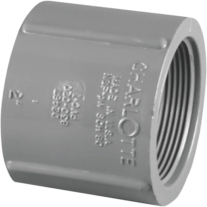 Charlotte Pipe Schedule 80 1-1/2 In. FPT X 1-1/2 In. D FPT PVC Coupling 1 Pk