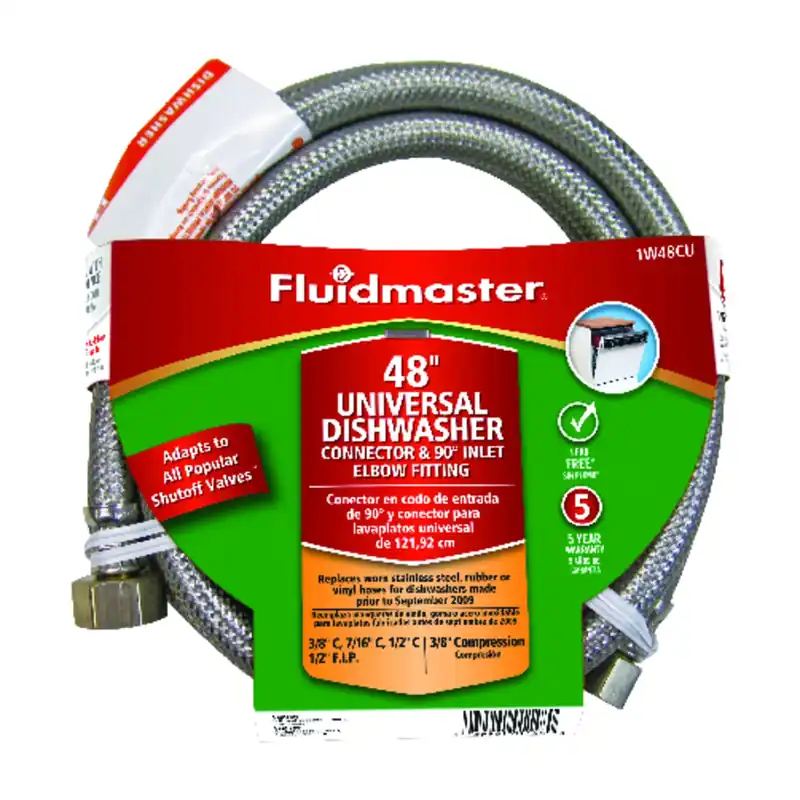 3/8 In. Compression X 3/8 In. Compression 48 In. Stainless Steel Dishwasher Supply Line