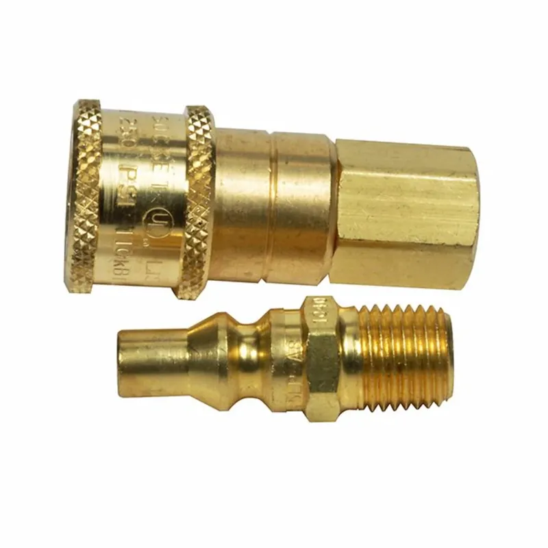 Propane Or Natural Gas Quick Connector, 1/4-In. MP X 1/4-In. FP
