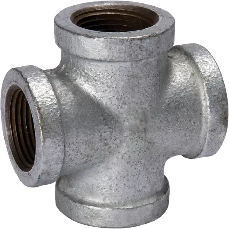 3/4 In. Malleable Iron Galvanized Pipe Cross Fitting