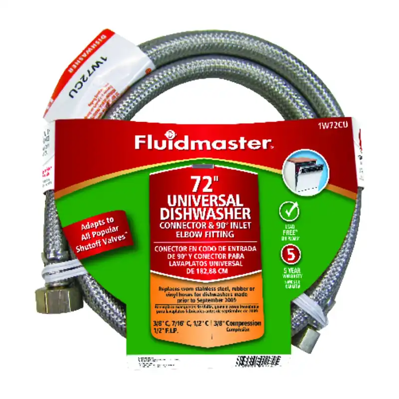 3/8 In. Compression X 1/2 In. D Fip 72 In. Stainless Steel Dishwasher Supply Line