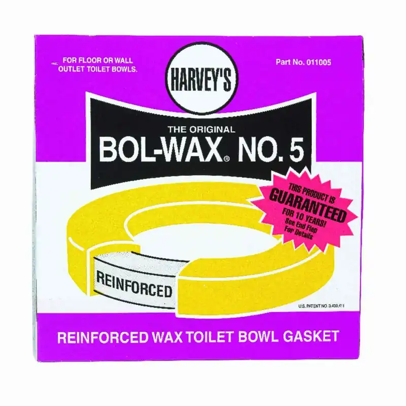 Bol-wax Toilet Bowl Gasket, 4 Inch, Reinforced Wax, Model 011005