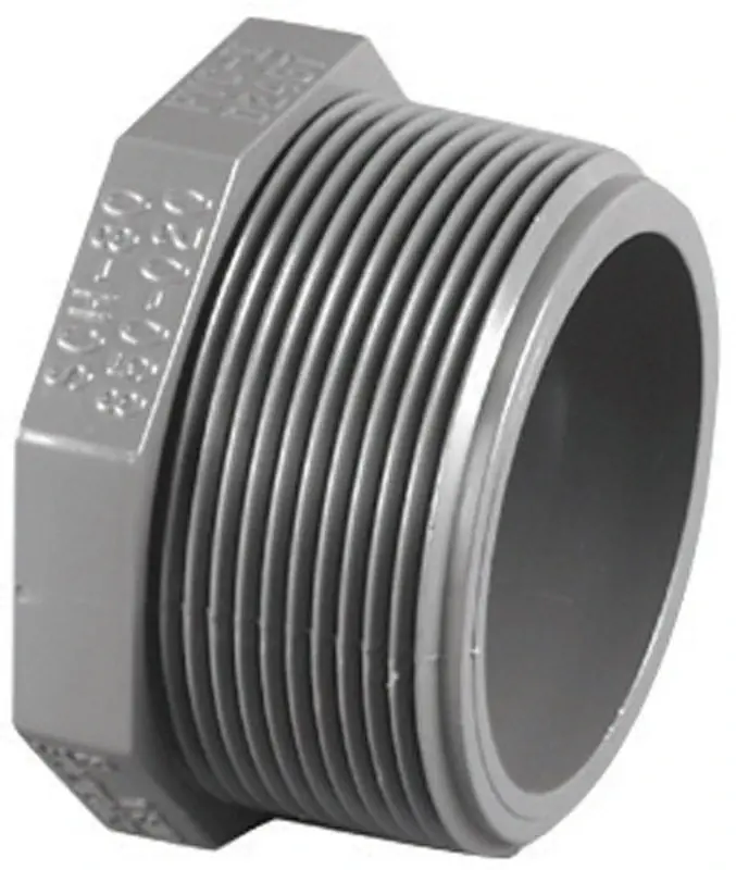 Charlotte Pipe Schedule 80 3/4 In. MPT X 3/4 In. D MPT PVC Threaded Plug 1 Pk