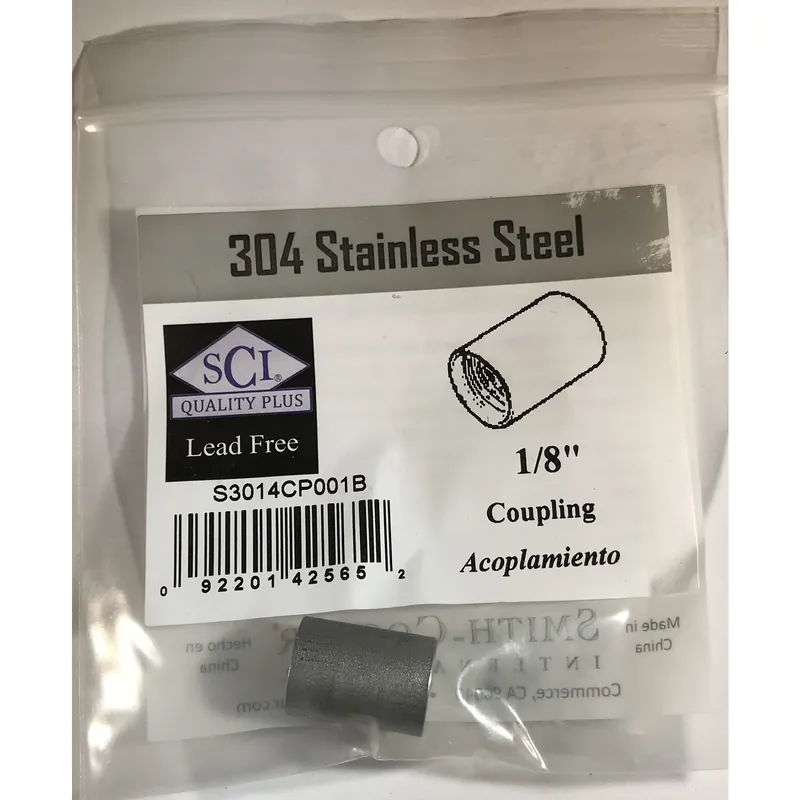 1/8 In. Fpt X 1/8 In. D Fpt Stainless Steel Coupling