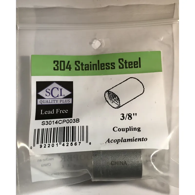 3/8 In. Fpt X 3/8 In. D Fpt Lead-free Stainless Steel Coupling