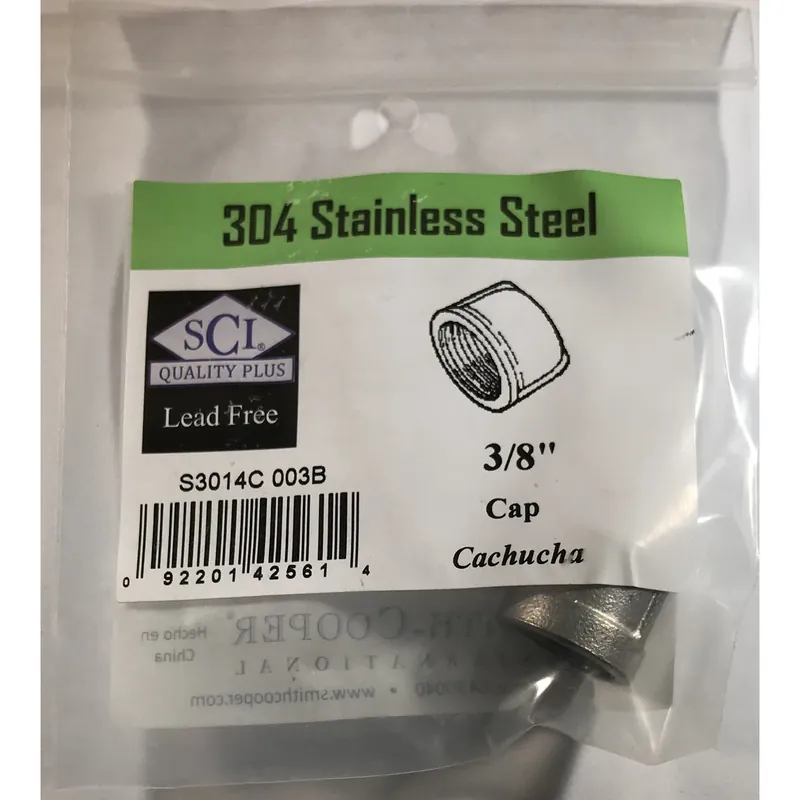 3/8 In. Fpt X 3/8 In. D Fpt Stainless Steel Cap - Model S3014c 003b
