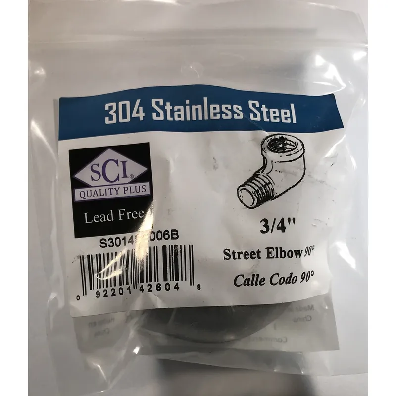 3/4 In. Fpt X 3/4 In. D Fpt Stainless Steel 90 Degree Street Elbow