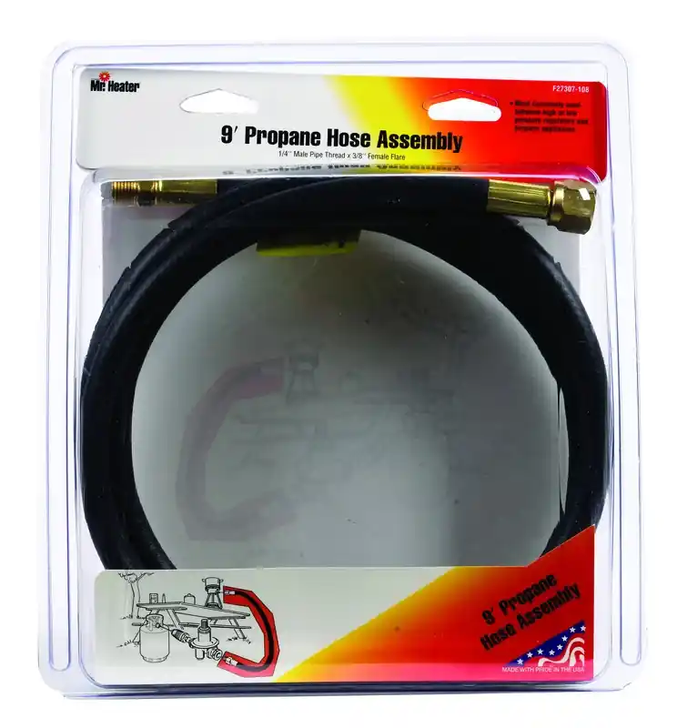 3/8 In. Dia. X 1/4 In. Dia. X 9 Ft. L Brass/plastic Hose Assembly