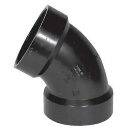 027263 60 Degree Abs Dwv Pipe Elbow, 3 Inch Hub Fitting