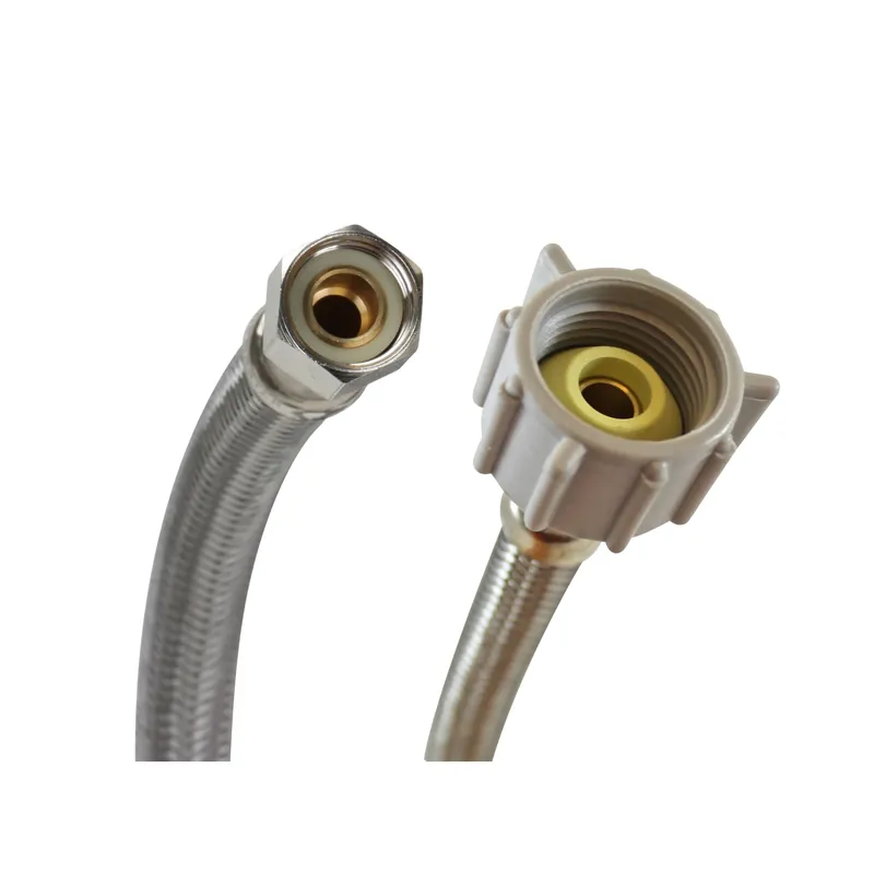 20-In. Toilet Connector, Braided Stainless Steel, 3/8 Compression X 7/8-In. Female Ballcock Thread