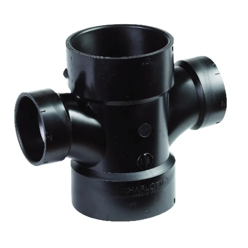 Charlotte Pipe 3 In. Hub X 3 In. D Hub ABS Sanitary Tee
