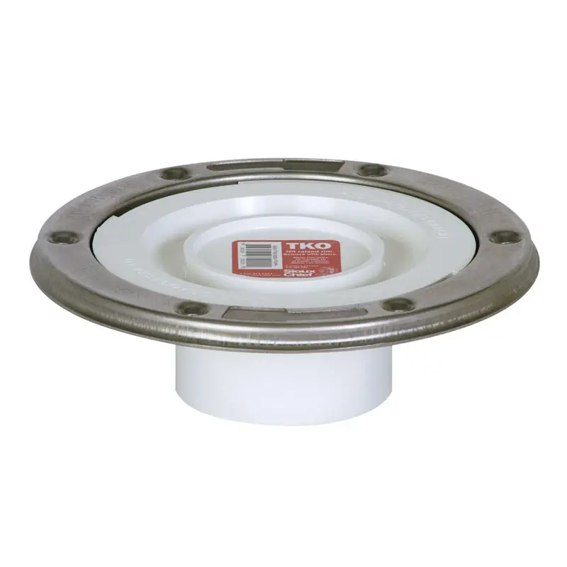 3 Inch Schedule 40 Dwv Pvc Closet Flange With Knockout And Stainless Steel Ring