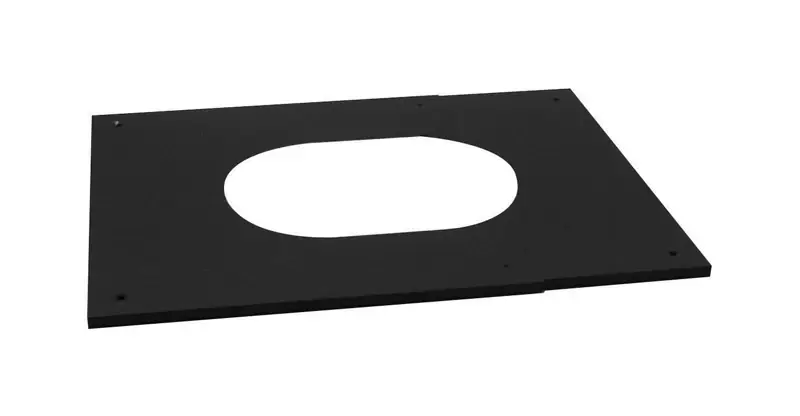 Adjustable Ceiling Plate, Matte Black, 6-In.
