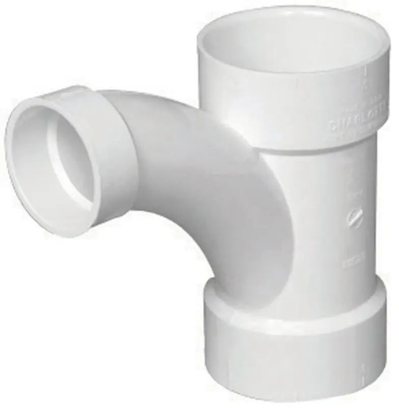 Charlotte Pipe Schedule 40 2 In. Hub X 2 In. D Hub PVC Long Turn Wye 1 Pk