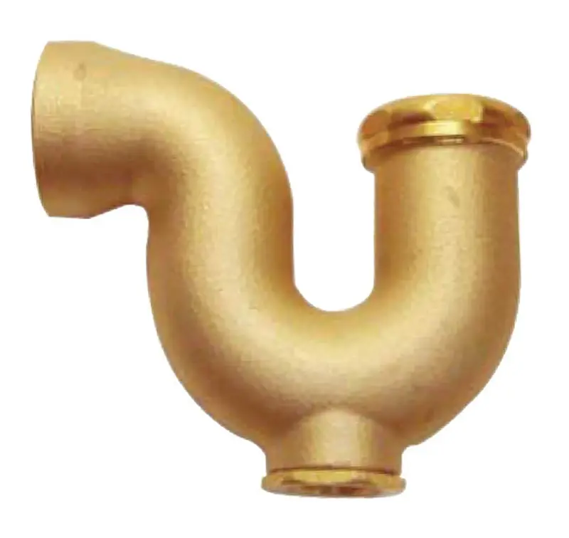 2 In. Diameter Brass Sink Trap With Cleanout - Model 387rbk