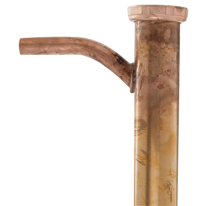 Long Neck Branch Tail Piece, Brass, 20-Ga., 12 - 5/16 In. OD
