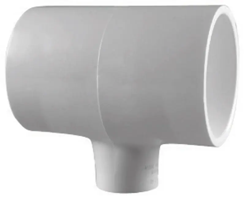 Charlotte Pipe Schedule 40 2 In. Slip X 2 In. D Slip PVC Reducing Tee 1 Pk