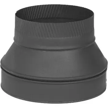 8 X 6 Inch 24 Gauge Black Stove Pipe Reducer/increaser - Model 8x6-611