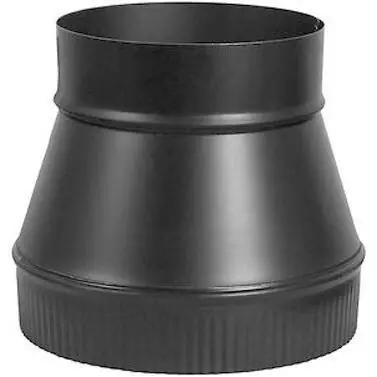 7x8-612 24 Gauge Black Increaser Large End Crimped For Ductwork