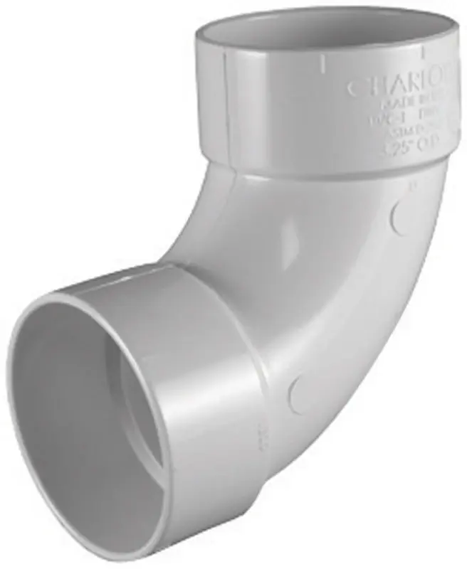 Charlotte Pipe Schedule 30 3 In. Hub X 3 In. D Hub PVC 90 Degree Elbow 1 Pk