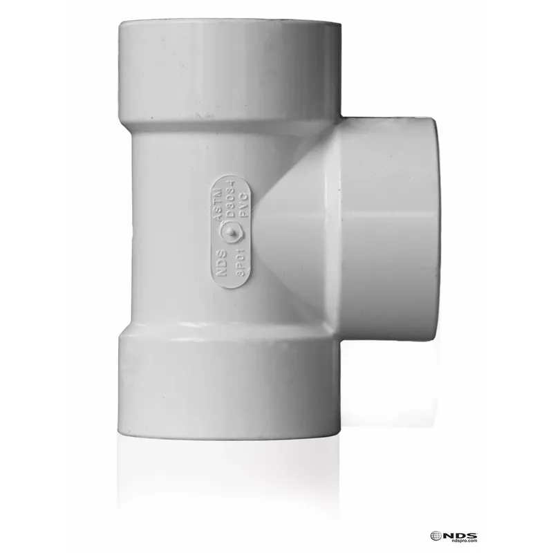 NDS Schedule 35 3 In. Hub Each X 3 In. D Hub PVC Straight Tee 1 Pk