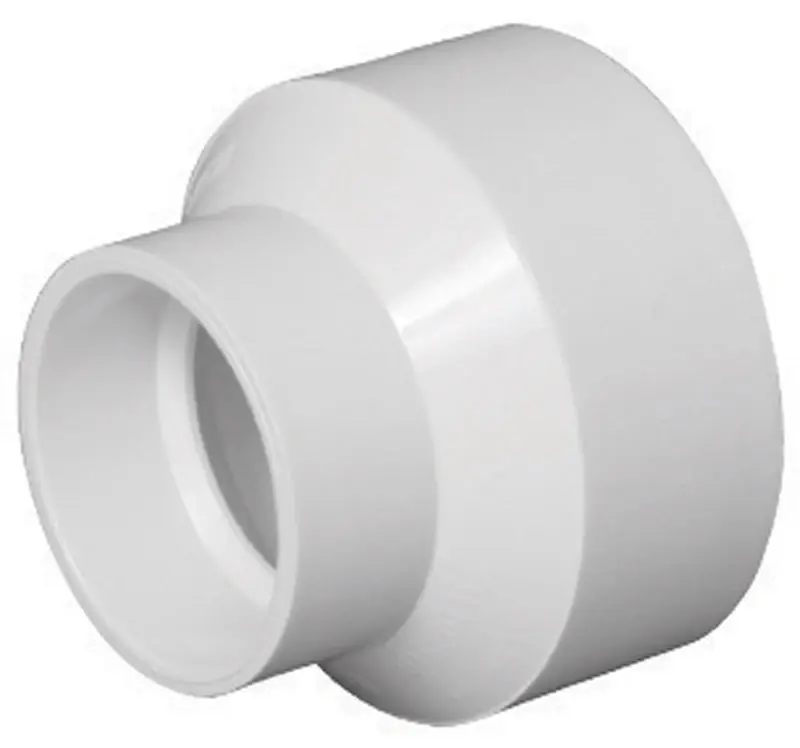 Charlotte Pipe Schedule 40 2 In. Hub X 3 In. D Hub PVC Reducing Coupling 1 Pk
