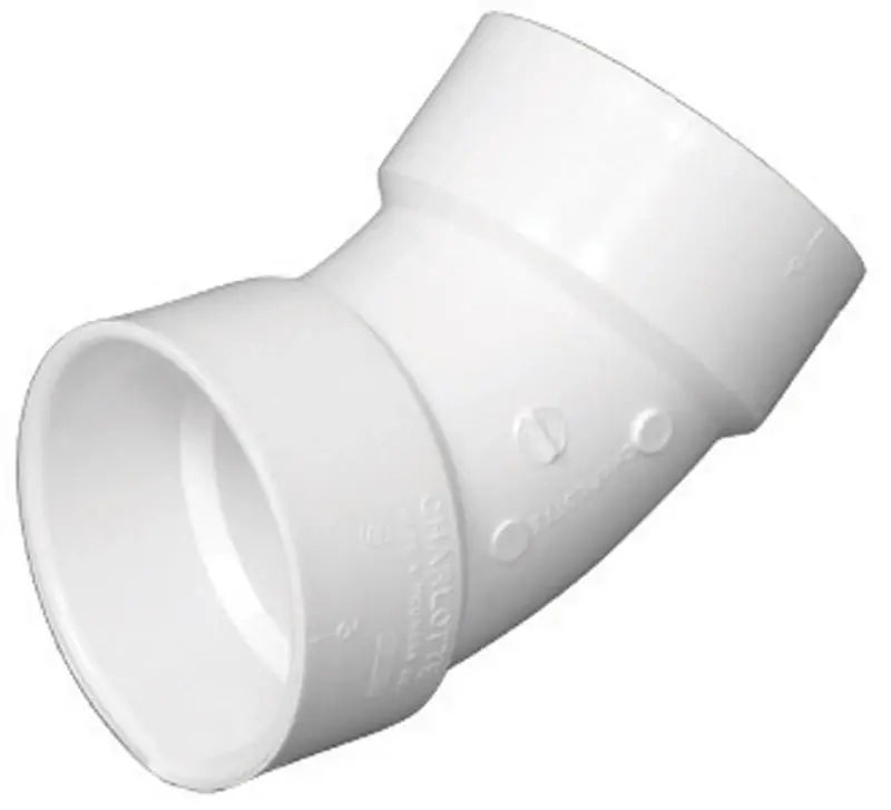 Charlotte Pipe Schedule 40 3 In. Hub X 3 In. D Hub PVC 45 Degree Elbow 1 Pk