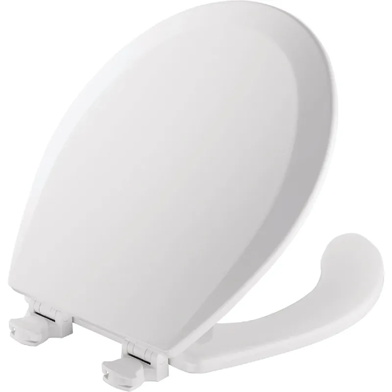 Round Open Front White Toilet Seat With Cover, Model 440ec000