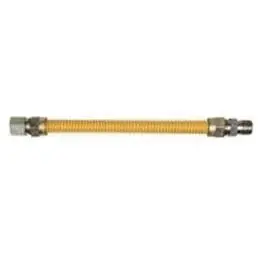 525004 Gas Connector Coated 3/8 Inch Stainless Steel 1/2 Inch M X 1/2 Inch F X 24 Inch