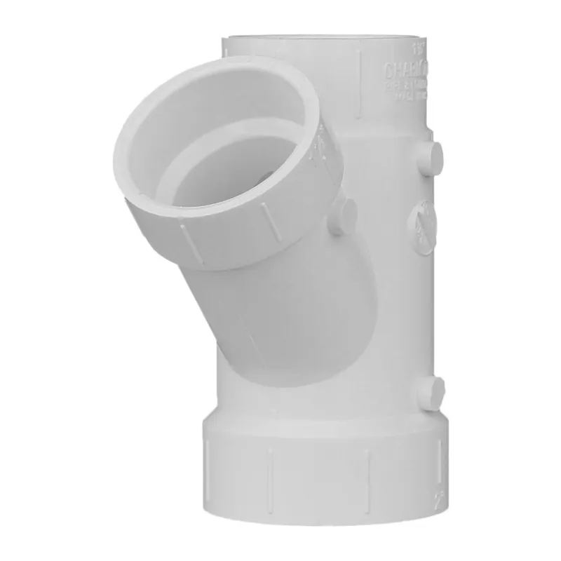 Charlotte Pipe Schedule 40 3 In. Hub X 3 In. D Hub PVC Reducing Wye 1 Pk