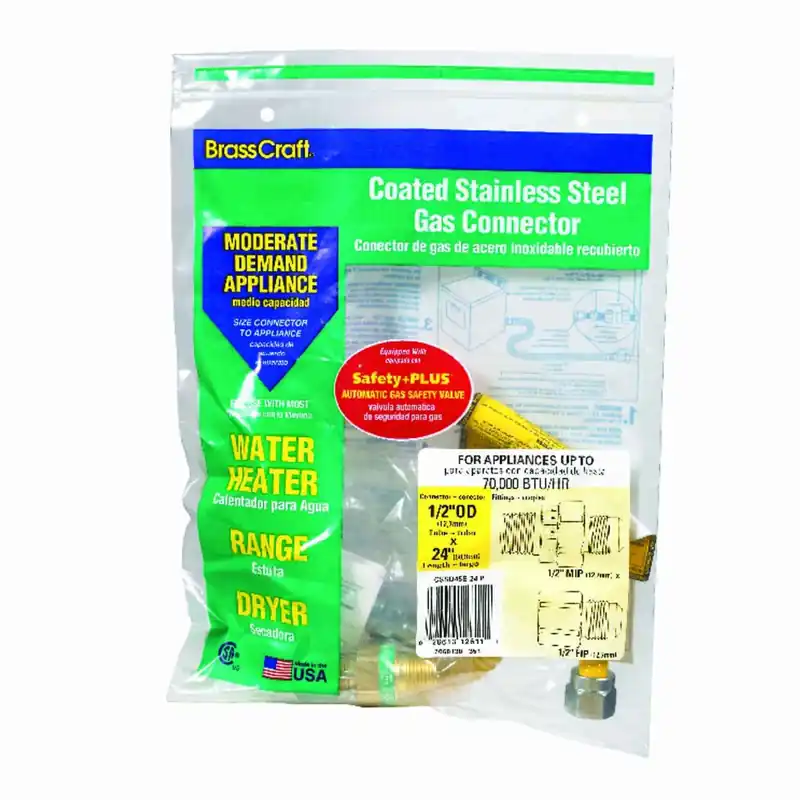 Procoat 1/2 In. Fip X 1/2 In. Mip Stainless Steel Gas Connector 24 In. L