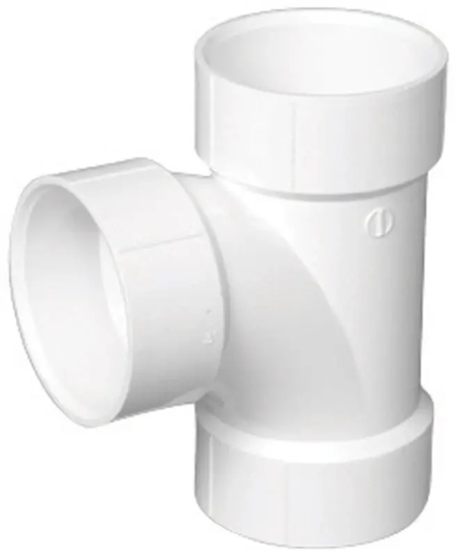 Charlotte Pipe Schedule 40 2 In. Hub X 2 In. D Hub PVC Sanitary Tee 1 Pk