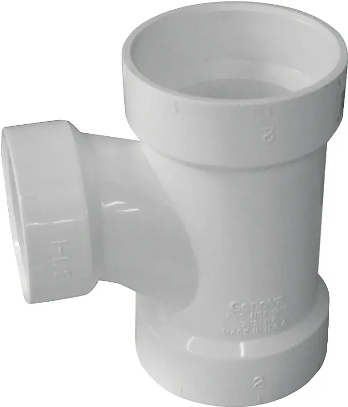 Pvc Dwv Sanitary Tee 3 X 3 X 1-1/2 Inch Hub Connection White