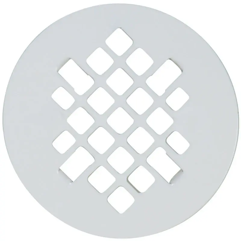 4-1/4 In. Gloss White Round Stainless Steel Drain Grate - Model 827-2swpk1