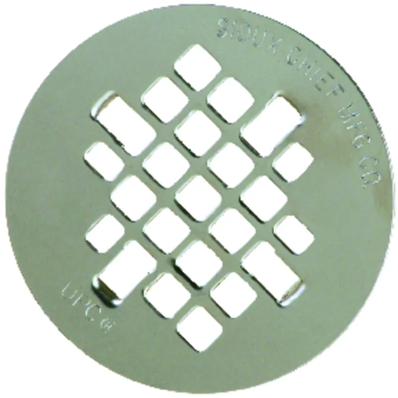 2 Inch Cast Brass No-caulk Shower Drain With 4-1/4 Inch Stainless Steel Strainer