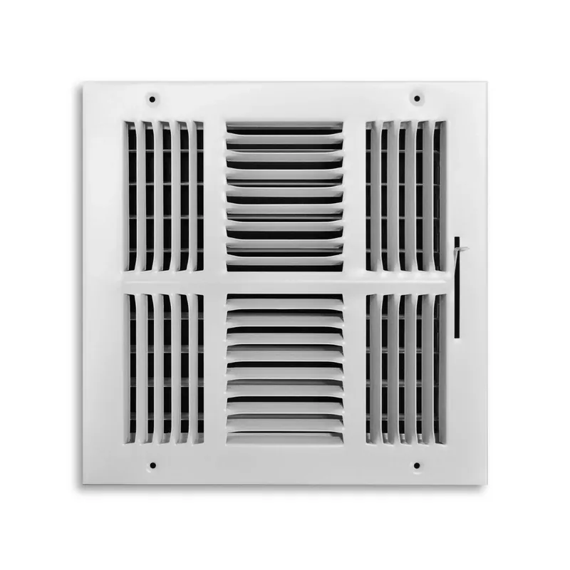 10 In. H X 10 In. W 4-way Powder Coat White Steel Wall/ceiling Register