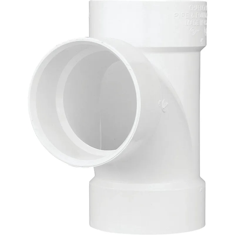 Charlotte Pipe Schedule 40 6 In. Hub X 6 In. D Hub PVC Sanitary Tee 1 Pk