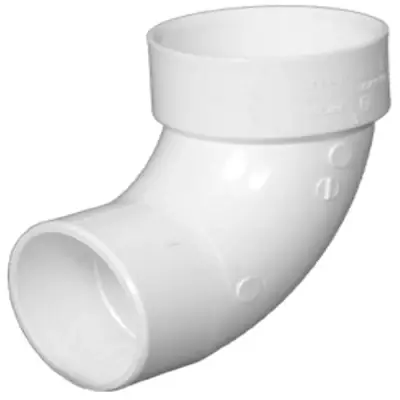Dwv Sanitary 90-degree Street Elbow, 1-1/2 Inch Pvc Pipe Fitting
