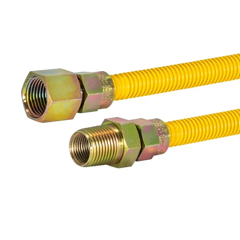 Gas Connector, Epoxy Coated, 1/2 OD X 48 In.