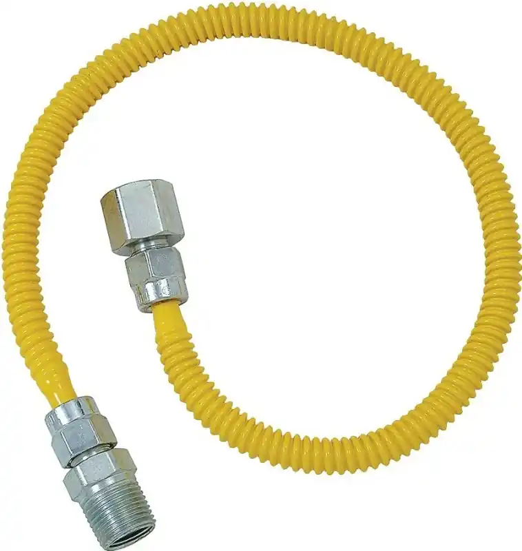 Stainless Steel Gas Appliance Gas Connector, 48-In., 1/4-In. I.D. X 3/8-In. O.D.