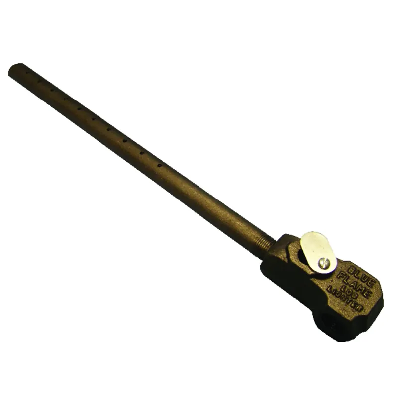 Black Steel Angled Log Lighter For Natural Gas - Model Lla.1626.ng