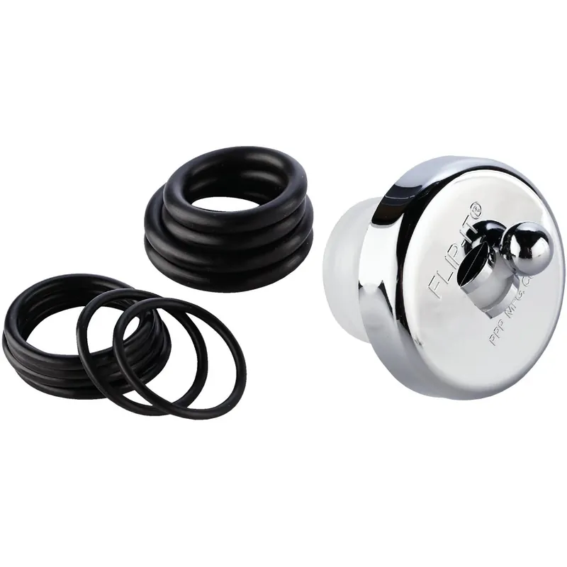 Multi-size Chrome Plated Abs Plastic Tub Stopper With Assorted O-rings