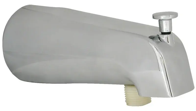 5 In. Chrome Diverter Tub Spout With Handheld Shower Connection