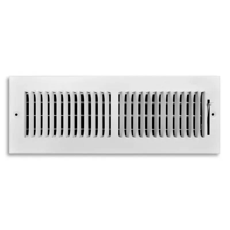 4 In. H X 14 In. W 2-way Powder Coat White Steel Wall/ceiling Register