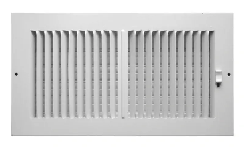 6 In. H X 12 In. W 2-way Powder Coat White Aluminum Wall/ceiling Register
