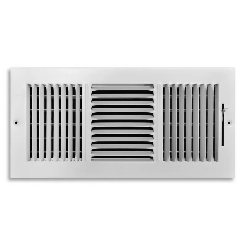 6 In. H X 14 In. W 3-way Powder Coat White Steel Wall/ceiling Register